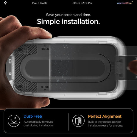 Spigen Google Pixel 11 Pro XL Skjermbeskytter GLAS.tR EZ Fit Pro 2-pakning
