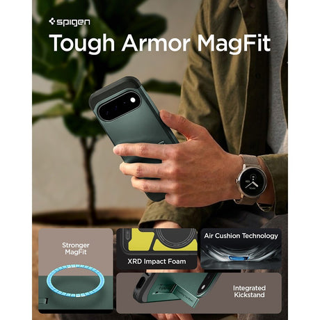 Spigen Google Pixel 11 Skal Tough Armor MagFit Abyss Green