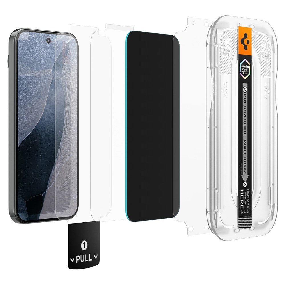 Spigen Google Pixel 9 Pro/10 Pro/11 Pro Skärmskydd GLAS.tR EZ Fit Pro Privacy 2-pack