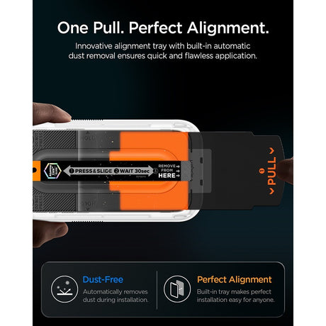 Spigen iPhone 16 Pro/17/17 Pro/18 Pro Skjermbeskytter Glas.tR EZ Fit Pro 2-pakning