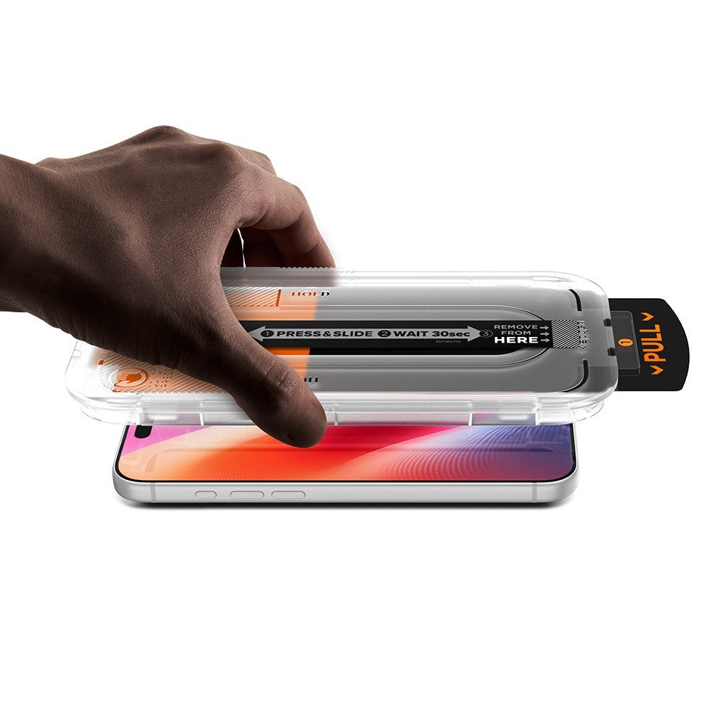 Spigen iPhone 16 Pro/17/17 Pro/18 Pro Skjermbeskytter Glas.tR EZ Fit Pro 2-pakning