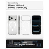 Spigen iPhone 17 Pro/iPhone 18 Pro Deksel Liquid Crystal MagFit Clear White
