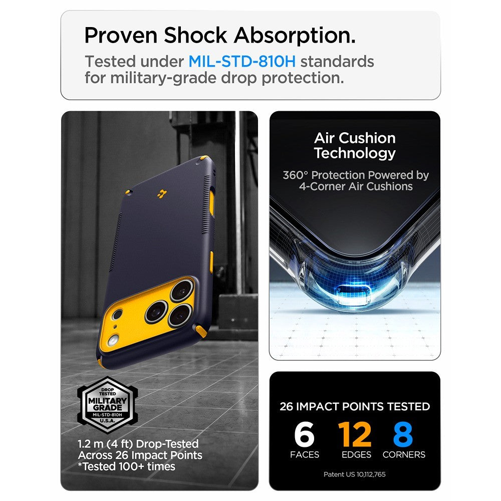 Spigen iPhone 17 Pro/iPhone 18 Pro Deksel Nano Pop Hybrid MagFit Blueberry Navy