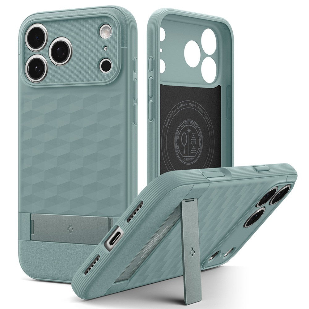 Spigen iPhone 17 Pro/iPhone 18 Pro Deksel Parallax S MagFit salviegrønn