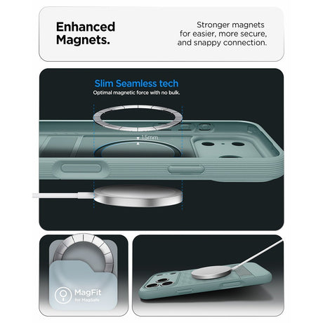 Spigen iPhone 17 Pro/iPhone 18 Pro Deksel Parallax S MagFit salviegrønn