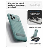 Spigen iPhone 17 Pro/iPhone 18 Pro Deksel Parallax S MagFit salviegrønn