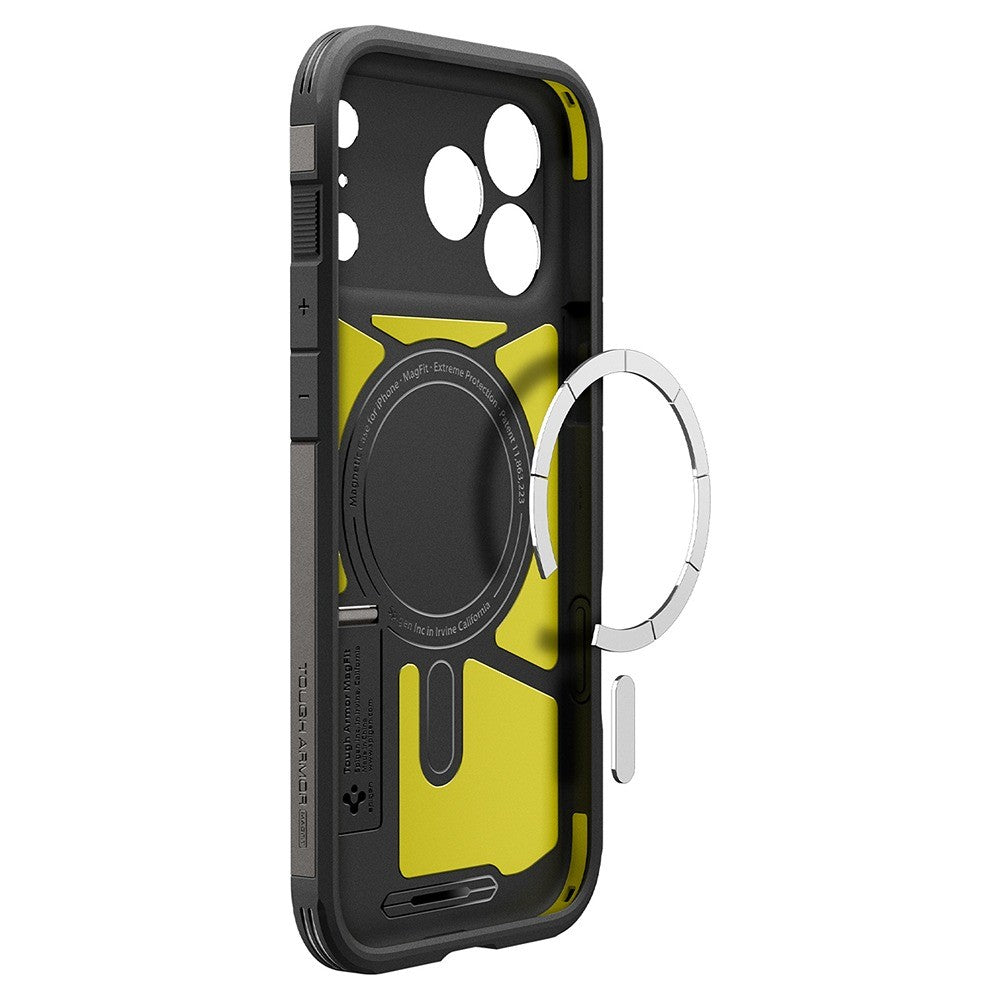 Spigen iPhone 17 Pro/iPhone 18 Pro Deksel Tough Armor T MagFit Gunmetal