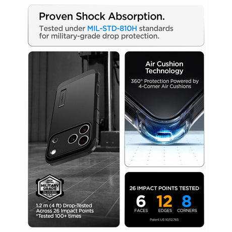 Spigen iPhone 17 Pro/iPhone 18 Pro Deksel Tough Armor T MagFit Svart