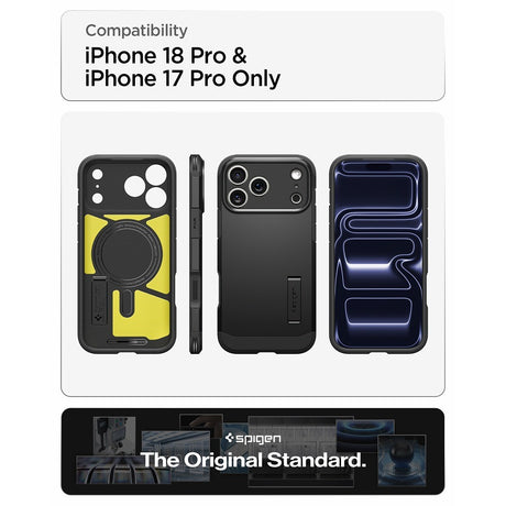 Spigen iPhone 17 Pro/iPhone 18 Pro Deksel Tough Armor T MagFit Svart
