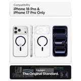 Spigen iPhone 17 Pro/iPhone 18 Pro Deksel Ultra Hybrid MagFit Clear Deep Blue