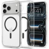 Spigen iPhone 17 Pro/iPhone 18 Pro Deksel Ultra Hybrid MagFit Clear Graphite