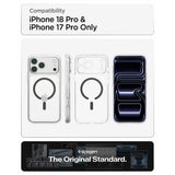 Spigen iPhone 17 Pro/iPhone 18 Pro Deksel Ultra Hybrid MagFit Clear Graphite