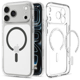 Spigen iPhone 17 Pro/iPhone 18 Pro Deksel Ultra Hybrid MagFit Clear Graphite