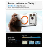 Spigen iPhone 17 Pro/iPhone 18 Pro Deksel Ultra Hybrid MagFit Clear Oransje