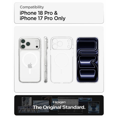 Spigen iPhone 17 Pro/iPhone 18 Pro Deksel Ultra Hybrid MagFit Clear White