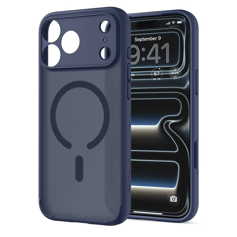 Spigen iPhone 17 Pro/iPhone 18 Pro Deksel Ultra Hybrid MagFit frost-mørkeblå