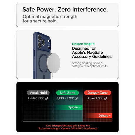 Spigen iPhone 17 Pro/iPhone 18 Pro Deksel Ultra Hybrid MagFit frost-mørkeblå