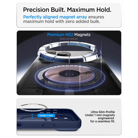 Spigen iPhone 17 Pro/iPhone 18 Pro Deksel Ultra Hybrid MagFit frost-mørkeblå