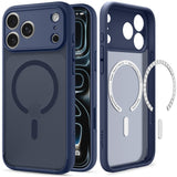 Spigen iPhone 17 Pro/iPhone 18 Pro Deksel Ultra Hybrid MagFit frost-mørkeblå