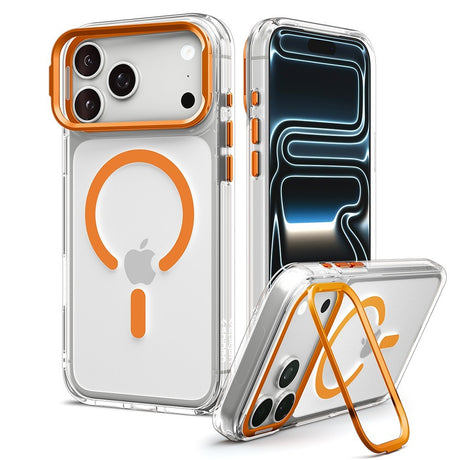 Spigen iPhone 17 Pro/iPhone 18 Pro Deksel Ultra Hybrid Optik S MagFit gjennomsiktig Oransje