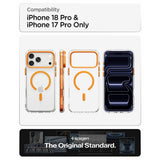 Spigen iPhone 17 Pro/iPhone 18 Pro Deksel Ultra Hybrid Optik S MagFit gjennomsiktig Oransje