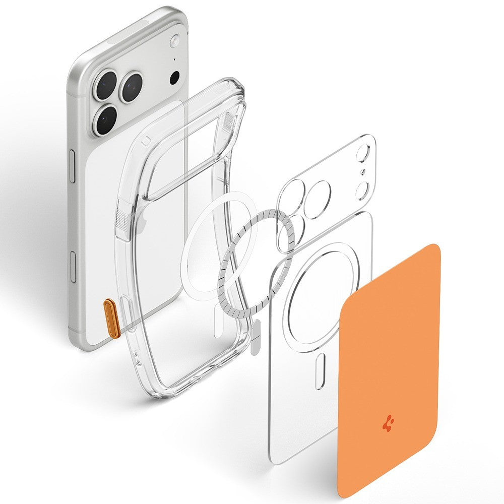 Spigen iPhone 17 Pro/iPhone 18 Pro Deksel Ultra Hybrid T MagFit Glossy Oransje