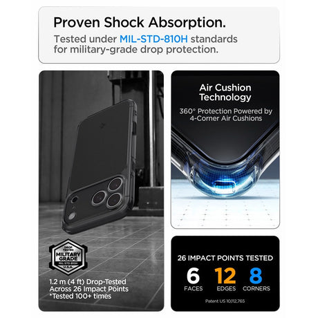 Spigen iPhone 17 Pro/iPhone 18 Pro Deksel Ultra Hybrid T MagFit Matte Black