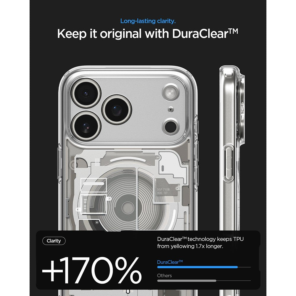 Spigen iPhone 17 Pro/iPhone 18 Pro Deksel Ultra Hybrid Zero One MagFit Natural Titan