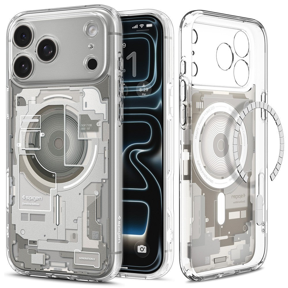Spigen iPhone 17 Pro/iPhone 18 Pro Deksel Ultra Hybrid Zero One MagFit Natural Titan
