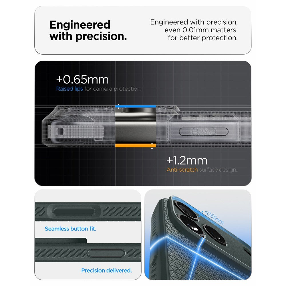 Spigen iPhone 17 Pro Max/iPhone 18 Pro Max Deksel Liquid Air Abyss Green