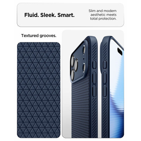 Spigen iPhone 17 Pro Max/iPhone 18 Pro Max Deksel Liquid Air Navy Blue