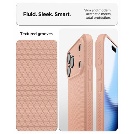 Spigen iPhone 17 Pro Max/iPhone 18 Pro Max Deksel Liquid Air Rose Titan