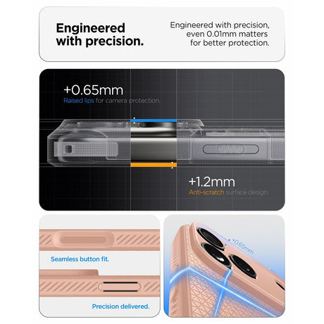 Spigen iPhone 17 Pro Max/iPhone 18 Pro Max Deksel Liquid Air Rose Titan