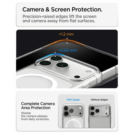Spigen iPhone 17 Pro Max/iPhone 18 Pro Max Deksel Liquid Crystal MagFit Clear White