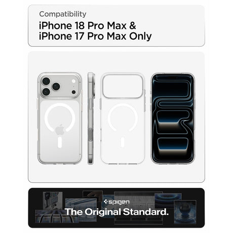 Spigen iPhone 17 Pro Max/iPhone 18 Pro Max Deksel Liquid Crystal MagFit Clear White