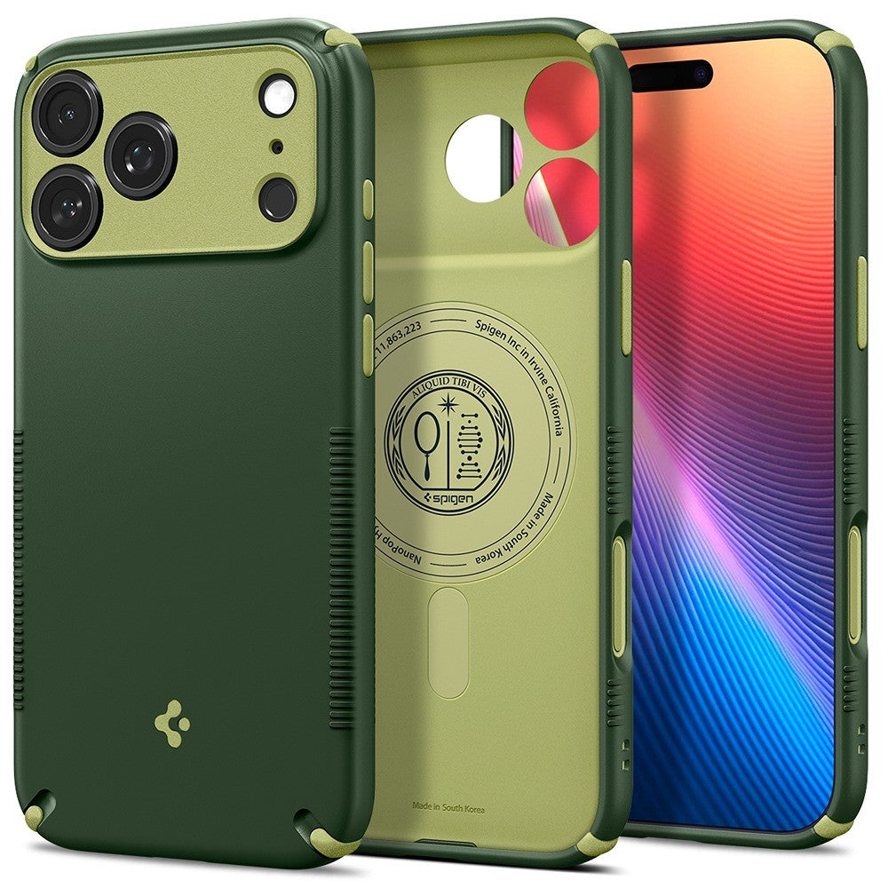 Spigen iPhone 17 Pro Max/iPhone 18 Pro Max Deksel Nano Pop Hybrid MagFit Avo Green