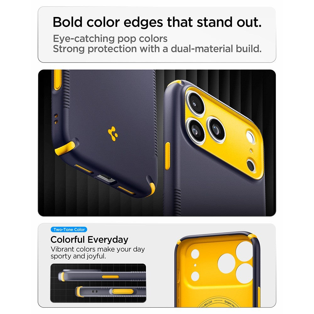 Spigen iPhone 17 Pro Max/iPhone 18 Pro Max Deksel Nano Pop Hybrid MagFit Blueberry Navy