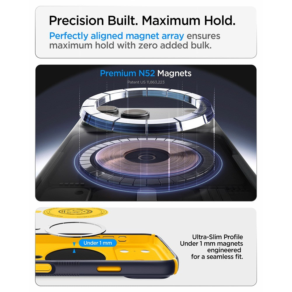 Spigen iPhone 17 Pro Max/iPhone 18 Pro Max Deksel Nano Pop Hybrid MagFit Blueberry Navy