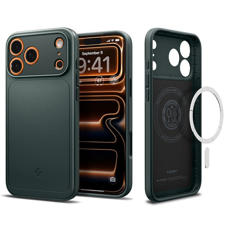 Spigen iPhone 17 Pro Max/iPhone 18 Pro Max Deksel Thin Fit MagFit Abyss Green