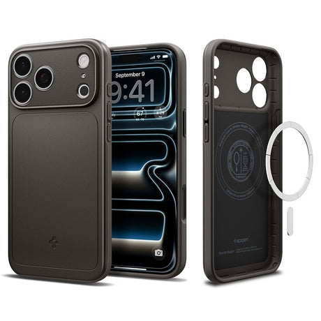 Spigen iPhone 17 Pro Max/iPhone 18 Pro Max Deksel Thin Fit MagFit Gunmetal