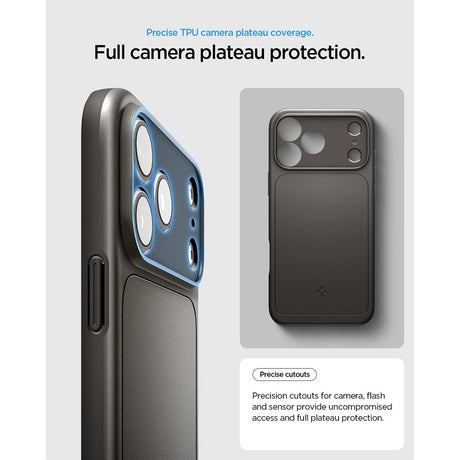 Spigen iPhone 17 Pro Max/iPhone 18 Pro Max Deksel Thin Fit MagFit Gunmetal