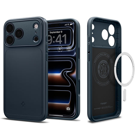Spigen iPhone 17 Pro Max/iPhone 18 Pro Max Deksel Thin Fit MagFit Metal Slate