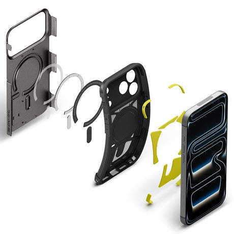 Spigen iPhone 17 Pro Max/iPhone 18 Pro Max Deksel Tough Armor T MagFit Gunmetal