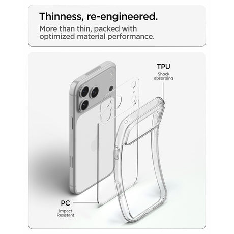 Spigen iPhone 17 Pro Max/iPhone 18 Pro Max Deksel Ultra Hybrid Crystal Clear