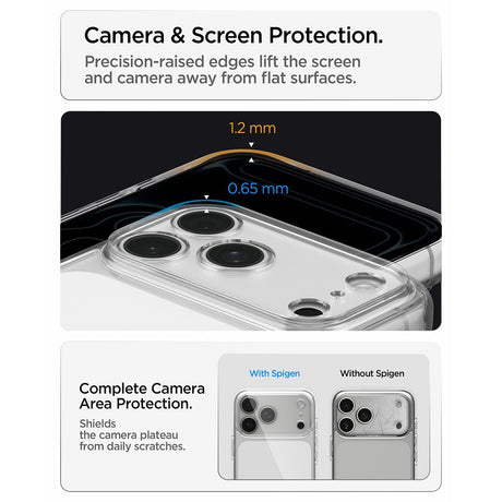Spigen iPhone 17 Pro Max/iPhone 18 Pro Max Deksel Ultra Hybrid Crystal Clear