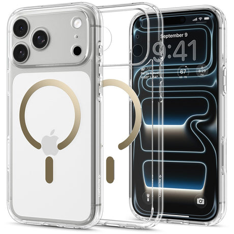 Spigen iPhone 17 Pro Max/iPhone 18 Pro Max Deksel Ultra Hybrid MagFit Clear Gold