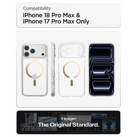 Spigen iPhone 17 Pro Max/iPhone 18 Pro Max Deksel Ultra Hybrid MagFit Clear Gold