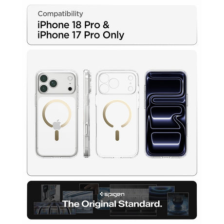 Spigen iPhone 17 Pro Max/iPhone 18 Pro Max Deksel Ultra Hybrid MagFit Clear Gold
