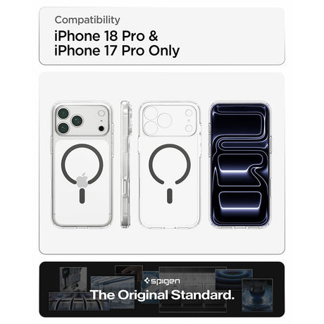 Spigen iPhone 17 Pro Max/iPhone 18 Pro Max Deksel Ultra Hybrid MagFit Clear Graphite