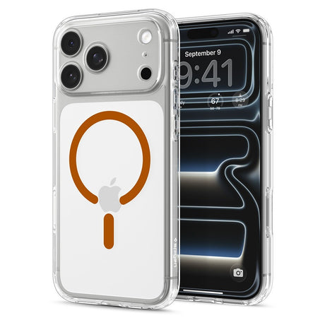 Spigen iPhone 17 Pro Max/iPhone 18 Pro Max Deksel Ultra Hybrid MagFit Clear Oransje